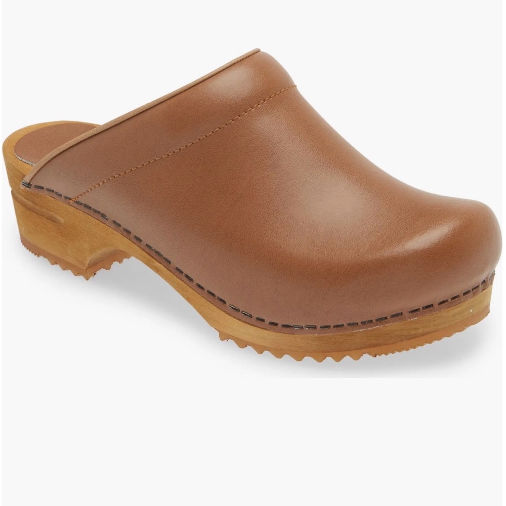 Sanita Women's Brown Leather Clog